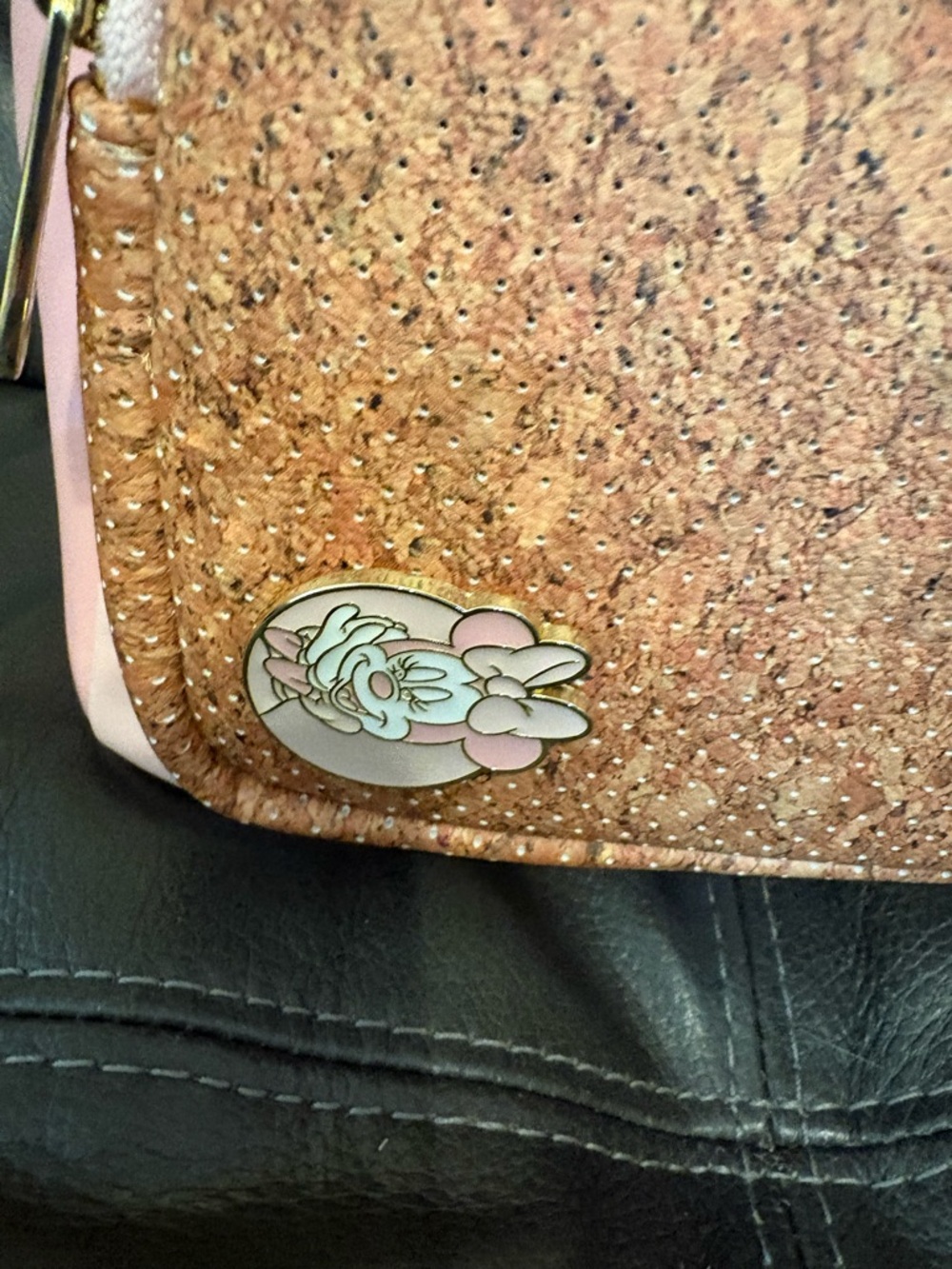 Loungefly Pink Minnie Cork Pin Mini Backpack - Picture 3 of 6
